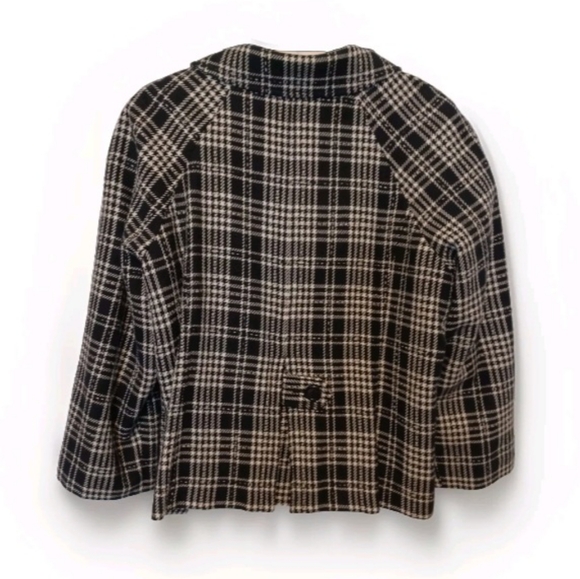 Briggs New York Black & White Swing Blazer Jacket Size 16 - Picture 2 of 5